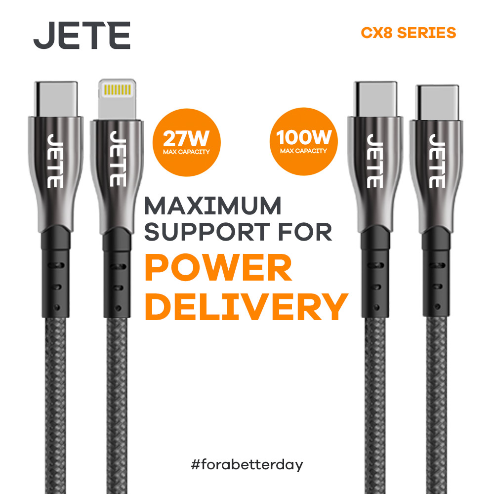 Kabel Data 100W Power Delivery JETE CX8 Series