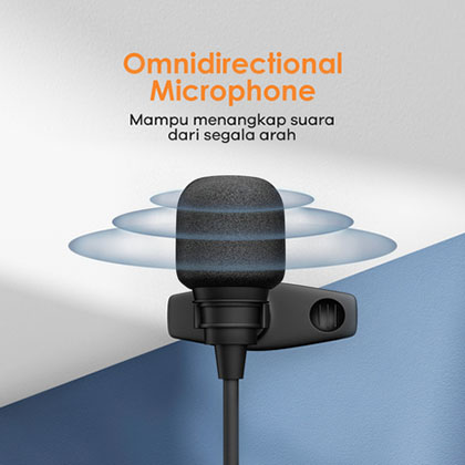 JETE M1 Series Clip On Mic with Omnidirectional Microphone