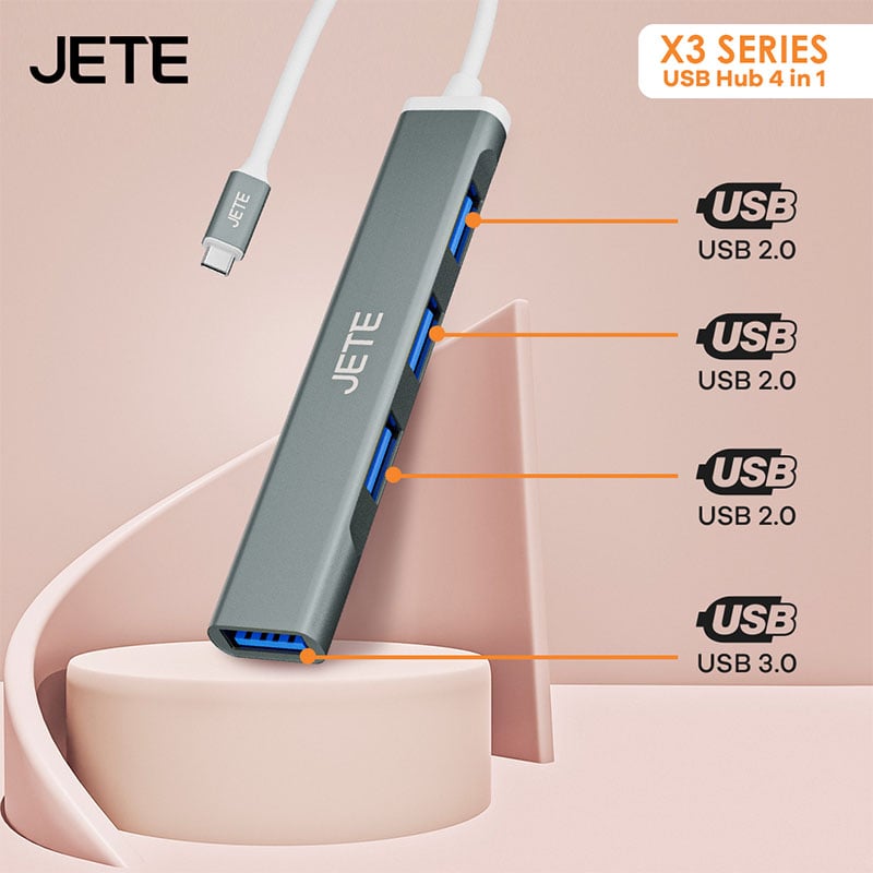 JETE X3 - USB Hub 4 in 1