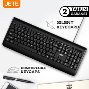 JETE KB3 Keyboard USB Laptop Komputer Silent Key