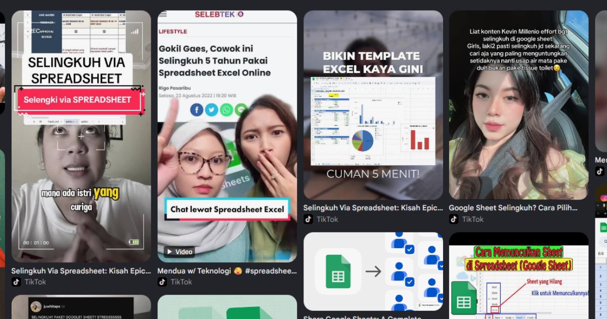 selingkuh pakai Google Sheets Spreadsheet