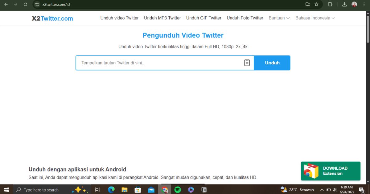 Cara Download Video di X