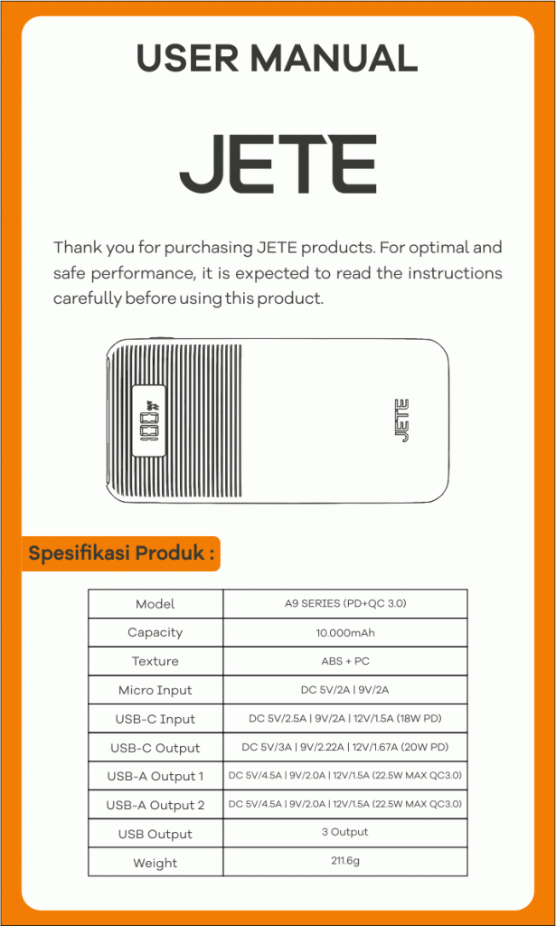 A9 10.000mAh