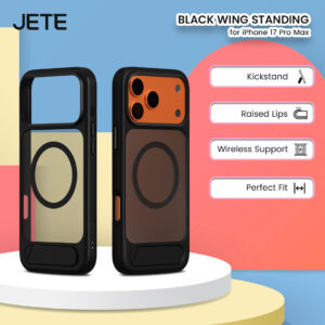 Case iPhone 17 Air Pro Max JETE Black Wing Standing