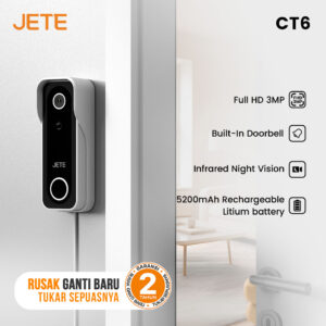 CCTV Outdoor JETE CT6 Built-in Doorbell Full HD 3MP Camera