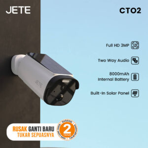 CCTV Outdoor JETE CTO2 Full HD 3MP Camera with Solar Panel