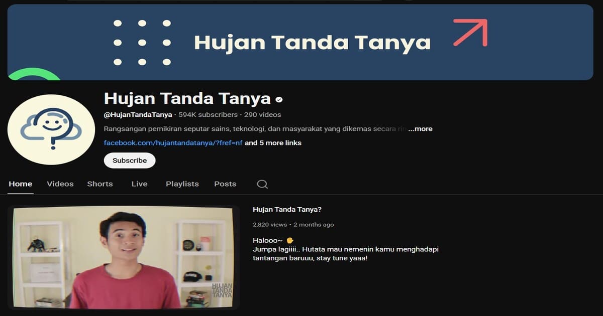 7 Rekomendasi Channel YouTube Edukasi Berbagai Topik: Hujan Tanda Tanya