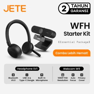 JETE WFH Starter Kit – Essential 3 (Webcam W9 & Headset SV1)