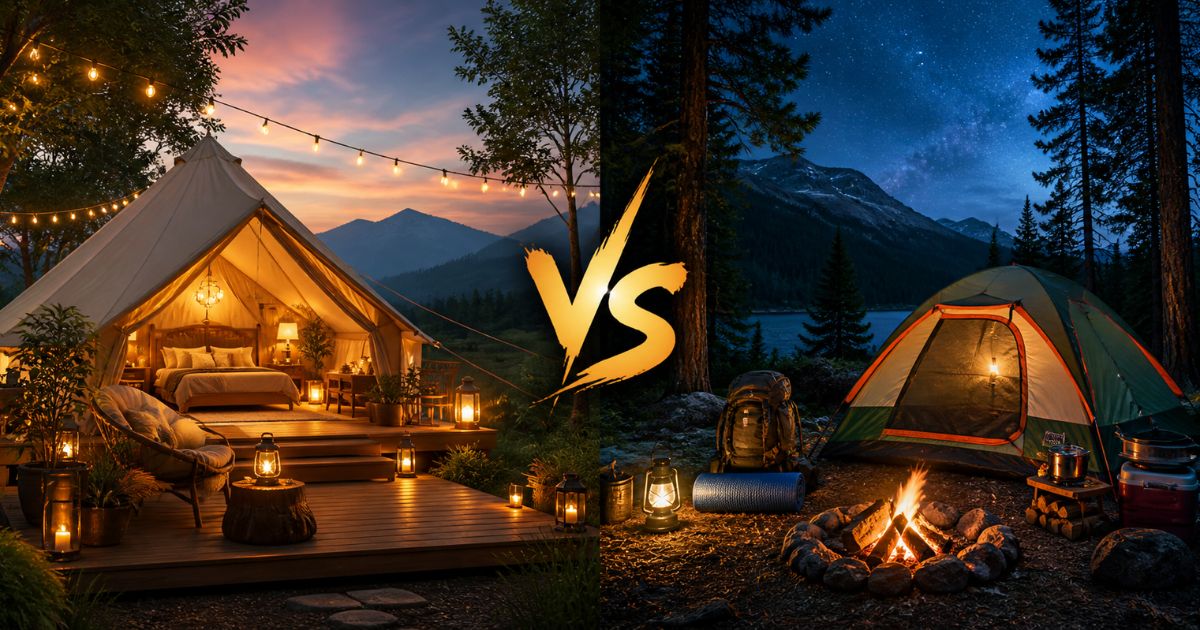 Glamping vs Camping