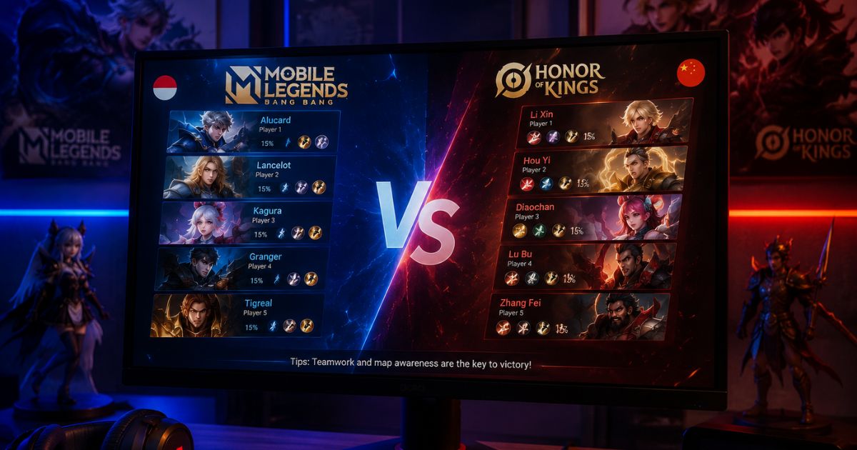 MOBA Mobile Legends vs Honor of Kings