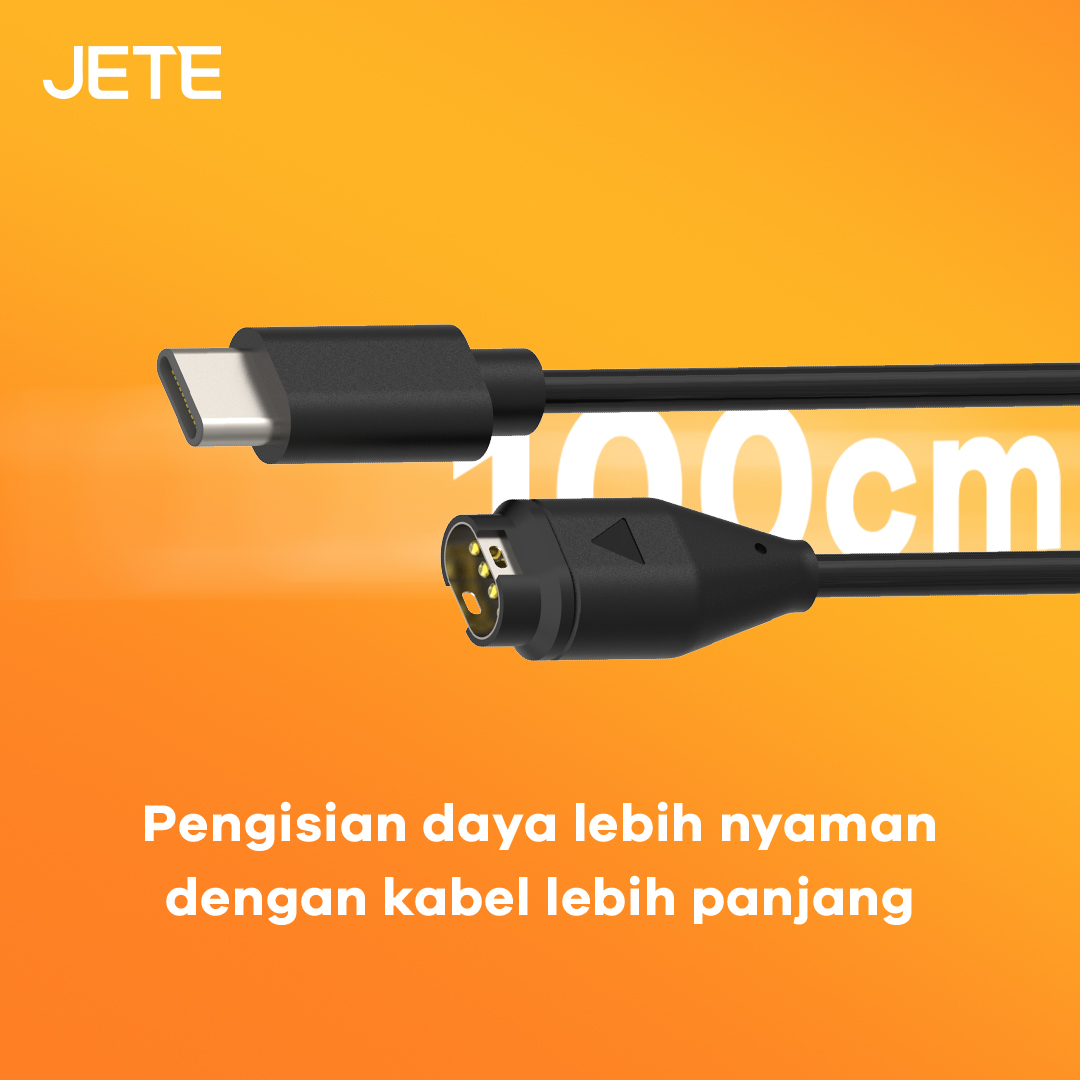 JETE Kabel Charger Jam Garmin panjang 100cm