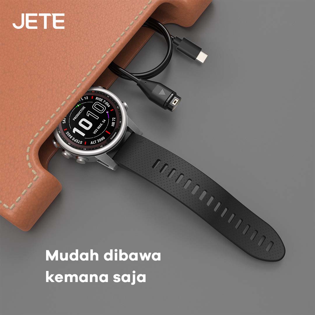 JETE Kabel Charger Jam Garmin mudah dibawa kemana saja